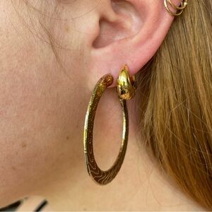 Large Gold Thin Hoops